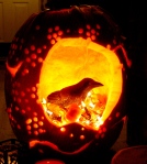 halloween bird and lantern