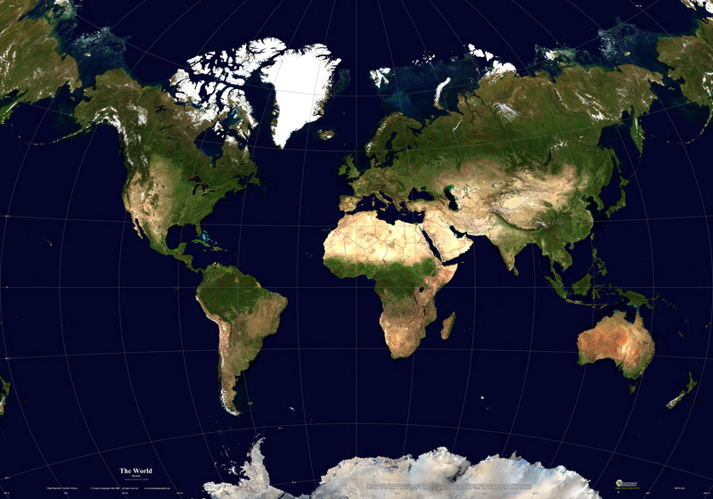 Mercator Projection map